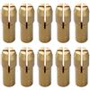 EfforPrac Set di adattatori per mandrino in ottone per utensili elettrici rotativi, supporti per pinze da 0,5-3,2 mm per smerigliatrici elettriche e macchine per incisione, bloccaggio stabile, 10 pezzi (1,0 mm)