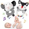Ballery Giocattolo Sonaglio Neonati, Giochi Sensoriali per Neonati, Sonagli e Anelli di Peluches Sonaglio Neonato Montessori Giochi Neonato 0 3 6 12 Mesi