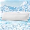 WOLTU Federe Cuscino Rinfrescanti 2 Pezzi, Doppia Faccia Termo-Regolante con Tecnologia Arc-Chill, Federe Antisudore Notte, Zip Nascosta e Tessuto Traspirante, Lavabile in Lavatrice 40x145cm Bianco