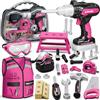KidBloom Giochi Bambina 3 Anni Cassetta Attrezzi Bambini, Attrezzi Giocattolo Bambini con Trapano Giocattolo e Gilet da Lavoro, Regalo Bambina 3 4 5 Anni