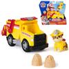 Paw Patrol Fire Rescue: Camion Ribaltabile Antincendio di Rubble con Personaggio, Proiettili e Camion Giocattolo, Giocattoli per Bambini e Bambine, 3+ Anni