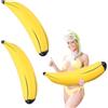 UILYNIU 2 Pezzi Banana Gonfiabile, 64CM Banana Giocattolo da Piscina, Pvc Giocattolo Gonfiabile per Bambino Adulto, Decorazione per Feste in Piscina, Festa Estiva, Festa a Tema, Carnevale (2PCS, M)