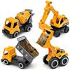 Generico Camioncini Giocattolo Da Costruzione - Con Escavatore Piccoli Giocattoli Da Spiaggia - Set Di 4 Pezzi Veicoli Cantiere Giochi Di Sabbia - Per Bambini Per Interno Ed Esterno Giardino Cortile E Viaggio