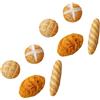 HDouii 8Pcs 1/12 Miniatura Pane Resina Dollhouse Decorazione Mix Panetteria Pane Mini Casa Cibo Decorazione Accessori