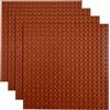 Q-Bricks Confezione da 4pz. Base 20X20 borchie Marrone 090