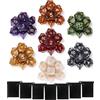 TIDEVAN Dadi Poliedrici,49 Pezzi Set di Dadi Poliedrici Dadi da Tavolo in Poliedrico Dungeons e Dragons Set di Dadi da Giochi di Ruolo con 7 Borse di Velluto Nero per DND RPG MTG D4 D8 D10 D12 D20