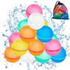 Pilikoll 16 Pezzi Bombe D'acqua Riutilizzabili Palloncini d'acqua Magnetici | per Bambini Adulti Gioco,Autosigillanti,Silicone,Riutilizzabili,Riempimento Rapido Gavettoni