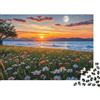 DAFUfbw Sunset Meadow Puzzle per Adulti 1000 Pezzi Riciclabile Paper River Scenery Puzzle Parent Child Game Props Developing Boy & Girl's Intelligence Toy 38x26cm/1000pcs
