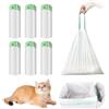 GOMETY 120 sacchetti per lettiera per gatti con laccetti, 67 x 40 cm, resistenti agli strappi, per lettiera per gatti, autopulenti, per lettiera per gatti