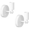ledscom.de 2 applique FETRO, interruttore, bianco opaco, rotonde, 1x E27 max. 60W