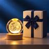 Shop-UP! Lampada Luna 3D sfera di cristallo grande, con base e luce a led USB, confezione regalo inclusa