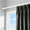 Generico Bastone Tenda a Pressione Senza Forare, Bastone Telescopico Estensibile in Acciaio Inox, 40-500 cm, Ø32 mm, Asta per tenda per Bagno, Guardaroba, Finestra(Bianco,260-350cm)