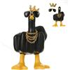 Lifelisa Middle Finger Gifts, Cute Black Middle Finger Duck Statue for Home Decor, Duck You Sculptures Cool Fun Gag Gift (Black)