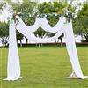 PONY DANCE Mantovane per Tende Decorazione per Matrimonio Festa Casa Voile Trasparenti Tendine 1 Pezzo 75 x 600 cm Tenda Soggiorno Salone Camera Finestre Morbida Moderna, Bianche