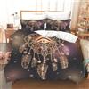 Tomifine Copripiumino per Letto Motivo acchiappasogni, in Morbida Microfibra, Motivo Piuma Collezione Dreamcatcher Camera da Letto con Cerniera (Super King 240x260 cm 2x50x75cm,Rosa)