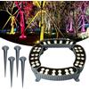 LLELEMAMO LED Ring Tree Light Faro Anello per Alberi da Esterno Impermeabile IP65, Illuminazione Paesaggistica in Alluminio Pressofuso per Giardino Cortile Vialetto (Neutral White,4 Pcs (48W))