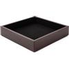 Eglooh - Minerva - Svuotatasche Design Moderno in Cuoio Marrone Scuro - Organizer da Scrivania, Vassoio Portaoggetti per Chiavi, Monete, Gioielli - cm 16,5 x 16,5 - Made in Italy