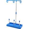 Ziranee Supporto per 3 rocchetti di filo da cucito, in plastica, per 3 bobine, per macchine da cucire domestiche, accessori da ricamo, blu