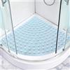 Mofonky Tappetino da doccia antiscivolo, antiscivolo, 70 x 70 cm, per doccia angolare, triangolare, antiscivolo, con ventose, grande sicurezza, antiscivolo, per anziani