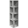 vidaXL Armadio Angolare Grigio Cemento 33x33x132 cm in Truciolato