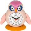 Eichmüller since 1950 Sveglia analogica per bambini gufo rosa commutabile con allarme snooze e luce.