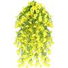 msymsyu Petunia artificiali da appendere, 80 cm, 8 pezzi, fiori artificiali da appendere, ideali per esterni, interni, balconi, esterni, decorazione per la casa (giallo)