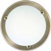 LED Universum lampada da soffitto lampada da parete bronzo dorato opaco rotondo Ø28,5 cm in vetro opale e metallo con attacco E27 per lampadina a incandescenza o lampadina LED | Plafoniera per