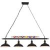KEELED Lampada da tavolo da biliardo, con 4 paralumi neri opachi | Industriale con 4 Ombrelli, Lunghezza 127cm/50in, Adatto per Tavoli da 7-8 Piedi, Isola Cucina (Senza Lampadine E27)