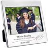 CALLE DEL REGALO Cornice portafoto personalizzata per la laurea, argento con spazio per iscrizione e data