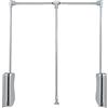 Gedotec Wardrobelift - Appendiabiti regolabile, 1 asta appendiabiti pieghevole, colore: Argento cromato, larghezza regolabile 550 - 700 mm