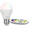 lighteu®, 1x 6W E27 Miboxer WiFi E27 6W 2.4G RF telecomando RGBCCT lampadine LED con telecomando a 4 zone