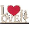 Stileitaliano Decorazione in Legno Personalizzata per Coppia con Nomi e Data/Frase - Idea Regalo San Valentino per Fidanzati, Anniversario, Matrimonio, Lui e Lei - Soprammobile da Mensola o Parete