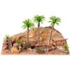Holyart Ambientazione deserto oasi cammello 15x30x20 cm presepe 4 cm