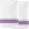 uxcell Strofinacci da cucina, 50 x 71 cm, in cotone assorbente e lino, per hotel, ristoranti e casa, set da 2 strofinacci viola