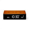 Lexon Flip Premium - Sveglia reversibile e ricaricabile, con display LCD VA/Off, Snooze, controllo touch, in alluminio, colore: Arancione