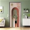 Generic Adesivo per porta 80x210 cm, Piante Verdi Minimaliste carta da parati per porta, camera dei bambini, cucina, adesivo per porta da bagno, adesivo autoadesivo, Colorato