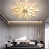 ycwdcz Ventilatore Da Soffitto 100CM Di Grandi Dimensioni Con Telecomando APP Reversibile DC 6 Velocità Ventilatore Da Soffitto Silenzioso Con Luce LED Dimmerabile Per Soggiorno Camera Da Letto-Gold||100CM