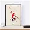Nacnic stampa artistica con immagine di ballerina. Danza. Pittura in stile nordico. Arreda il tuo soggiorno, la cameretta dei bambini o Poster in stile scandinavo. colori acquerelli e vivaci.