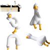 XUDUOO 4 mini statuette in resina a forma di oca, simpatiche accessori da scrivania, piccole oche stupide, statue d'oca per scrivania da ufficio, cruscotto auto, decorazione per festival interni, idea