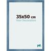 yd. Cornice 35x50 cm Blu Acceso Spazzato - Cornice in MDF Mura | Your Decoration, Vetro acrilico antiriflesso, Montaggio a parete, Adatta per foto, poster o puzzle, Made in Holland