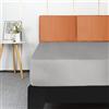 Lirex Lenzuola con Angoli in Raso, Letto Piazze Francese 140x200cm, per Materassi Alti Fino a 35 cm, Lussuoso e Setoso Biancheria da Letto in Poliestere Morbido, Grigio Chiaro
