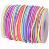 BEAMARKER 2mm X 54.68 Iarde Segmento Tinto Elastico Braccialetto Corda Arcobaleno Elastico Rotondo Filo per Perline Colorato Filo Elastico in Poliestere con Bobina per Creazione di Gioielli