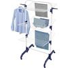 Leifheit Tower Dryer Comfort 420, stendibiancheria, 42 m di Spazio di Asciugatura, Robusto Telaio in Acciaio, con Clip per Calzini e Ganci, Aperto 167 x 66 x 87 cm di Altezza; Chiuso 95 x 66 x 6 cm