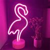 ENUOLI Flamingo Neon Sign Luce al neon con base di supporto Batteria/USB LED Neon Sign Insegne al neon per soggiorno Camera da letto Festa di Natale Decorazione di compleanno (rosa)