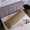 Poligino Federe Cuscini Letto Matrimoniale Cotone 45x150 cm 1 PCS, Federe Certificato Oeko-TEX in Premium Cotone 110GSM, Morbida e Traspirante, Ipoallergenica -Tortora