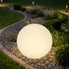 tectake® Lampada da terra Sfera LED, luce RGB da esterno e interno, telecomando, 16 colori, 1200 lumen, IP44 water proof, polietilene, luci giardino arredo esterno, piedini - M - Ø 50 x 50 cm