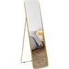HOMCOM Specchio da Terra Moderno a Figura Intera Antiscoppio 40x160 cm Oro