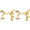 Generico Base per Anelli in Ferro Oro 2 Pezzi, Supporto Creativo per Uovo di Struzzo e Cristalli Decorativi, Accessori Unici per Decorazioni Tavolo e Esposizione
