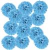 PATIKIL 10.5cm Pompon Carta Velina, 12Pz Fiori di Carta Pom Poms Decorativi Colorati per Matrimoni Addio Nubilato Compleanno Decorazioni Sfondo, Blu