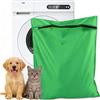 YNR Borsa per la biancheria per animali domestici, 65 x 70 cm, per cani, gatti, conigli, sacchetti filtranti per animali domestici, grande capacità, a rete fine, con cerniera nascosta, per lavatrice per